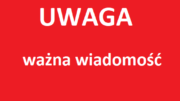 napis "uwaga - ważna wiadomość"